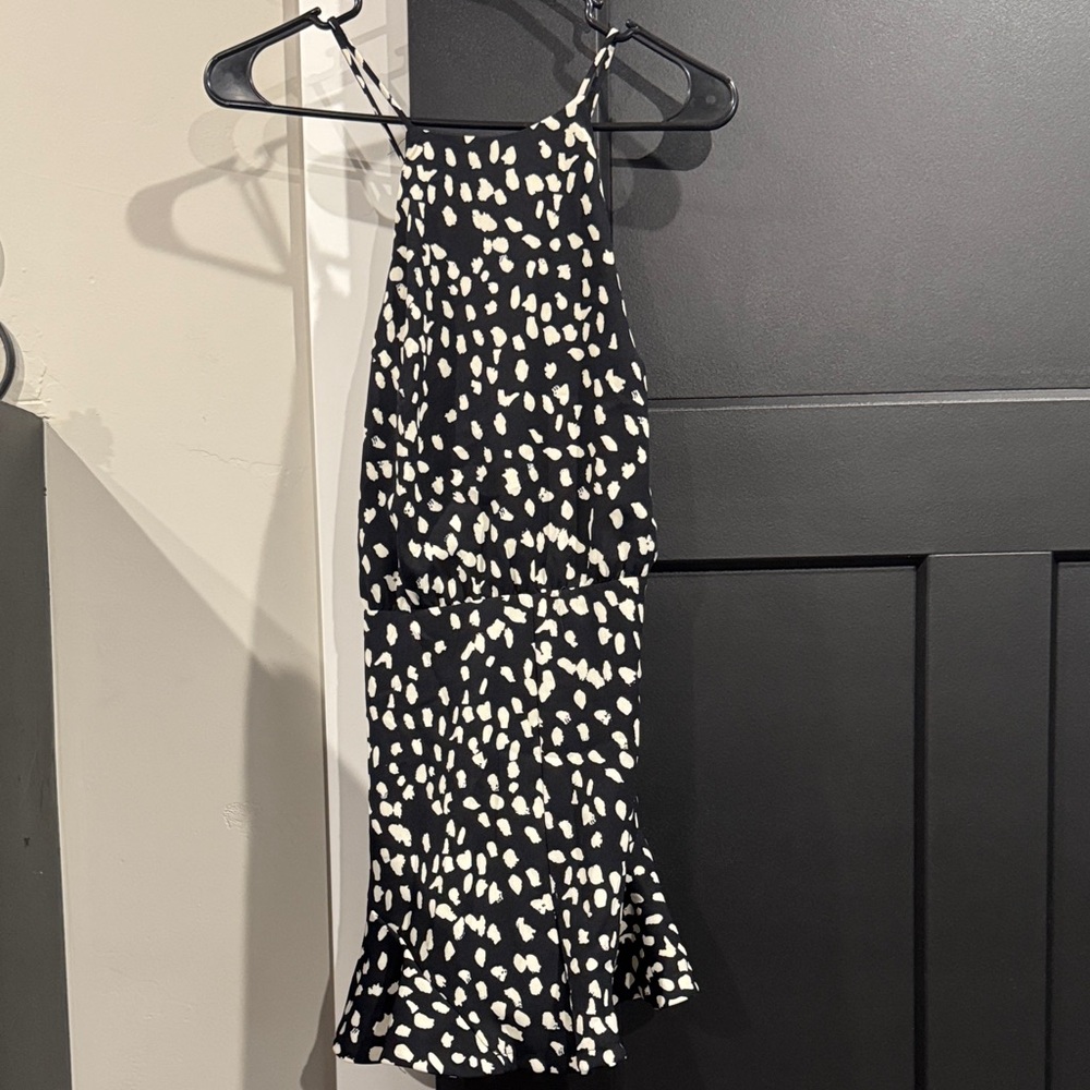 Black and White Sleeveless Dress